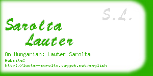 sarolta lauter business card